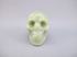 J-S-50-gw : Green & White Jade Crystal Skull