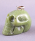 SP-1-LGNJ  : Light Green Nephrite Jade Crystal Skull Pendant