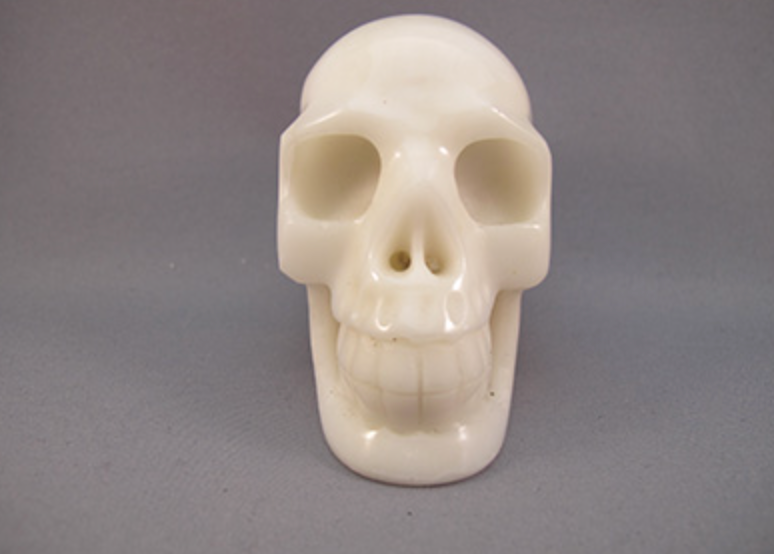 JW-S-275 : White Jade Crystal Skull