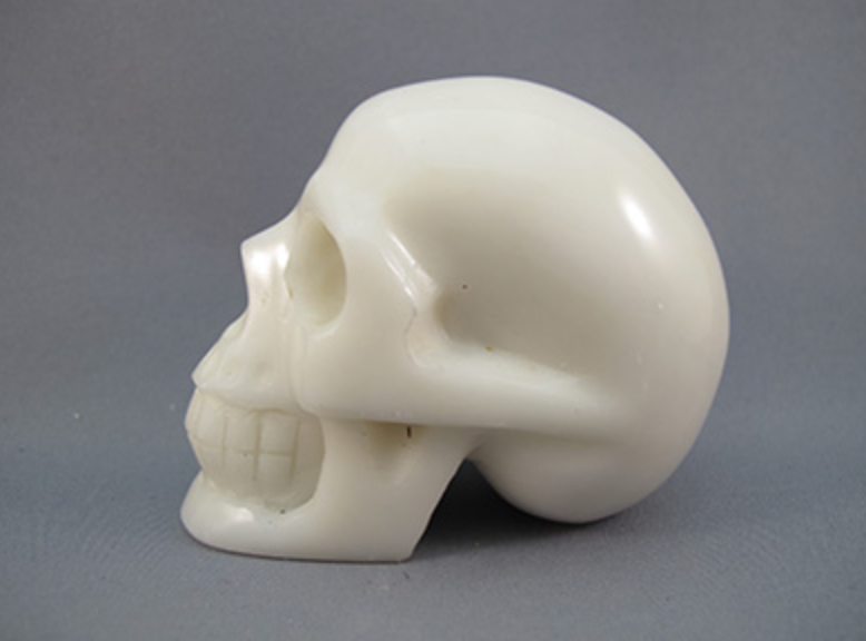 JW-S-275 : White Jade Crystal Skull