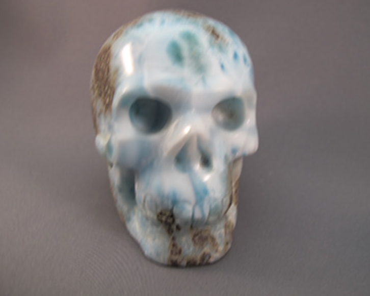 LM-L-430 :  Larimar Crystal Skull