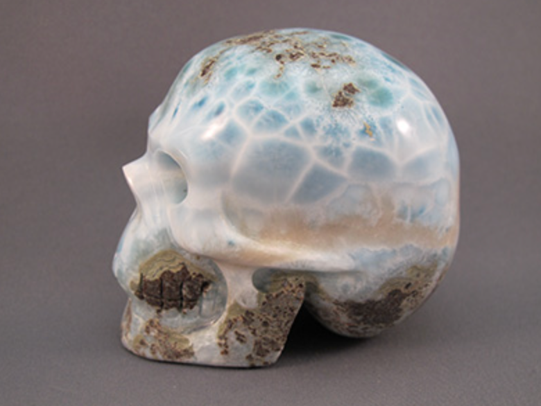 LM-L-430 :  Larimar Crystal Skull