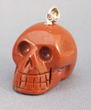 MP-1-RJ : Red Jasper Crystal Skull Pendant (medium)