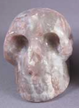 LEP-S-150 : Lepidolite with Rubellite Crystal Skull
