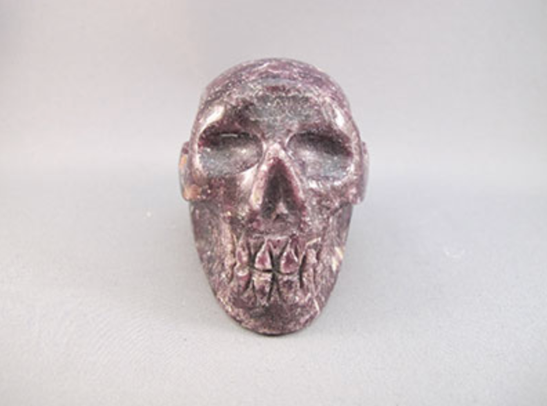 LEP-M-294 : Lepidolite Crystal Skull