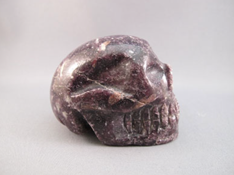 LEP-M-294 : Lepidolite Crystal Skull