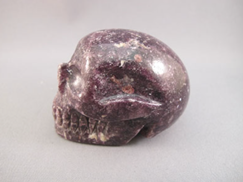 LEP-M-294 : Lepidolite Crystal Skull