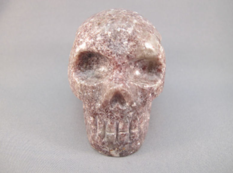 LEP-M-398 :  Lepidolite Crystal Skull (Lilac)