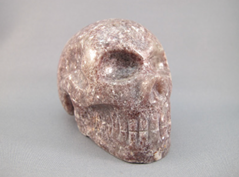 LEP-M-398 :  Lepidolite Crystal Skull (Lilac)