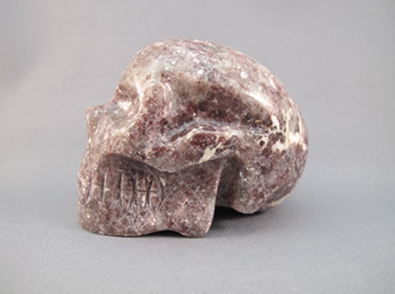 LEP-M-398 :  Lepidolite Crystal Skull (Lilac)