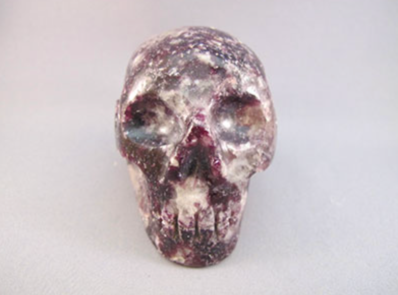 LEP-M-472 : Lepidolite Crystal Skull