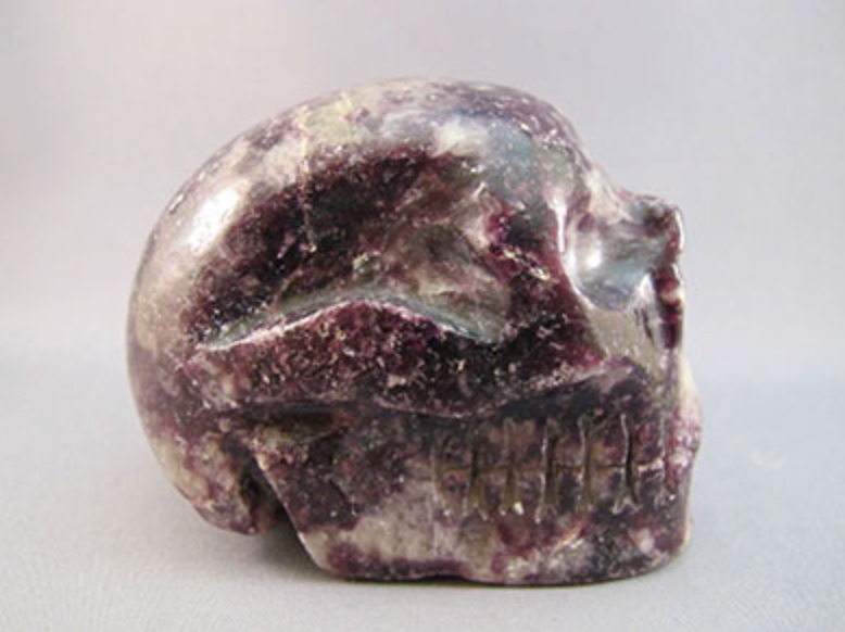 LEP-M-472 : Lepidolite Crystal Skull