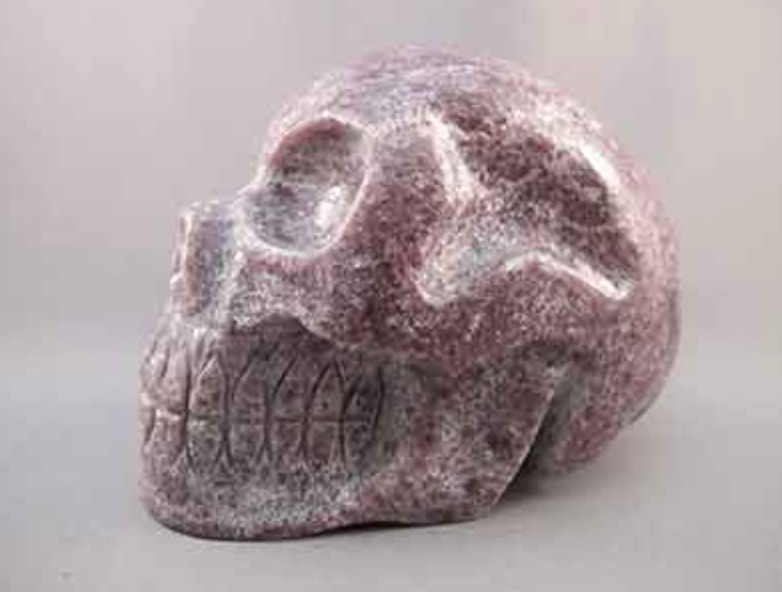 LEP-L-784 : Lepidolite Crystal Skull