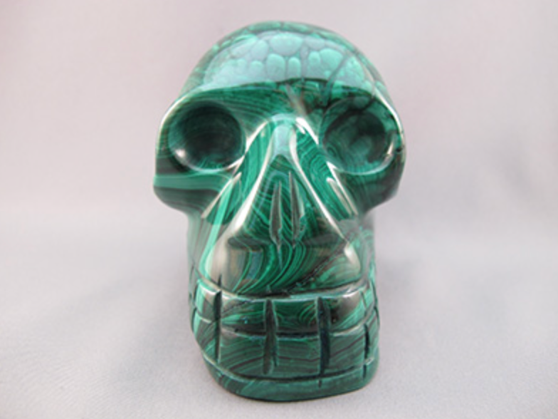MA-L-937 : Malachite Crystal Skull
