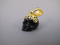 J-GPL-FS-MT : Filigree 18K Gold Vermeil Tektite Crystal Skull Pendant (small)