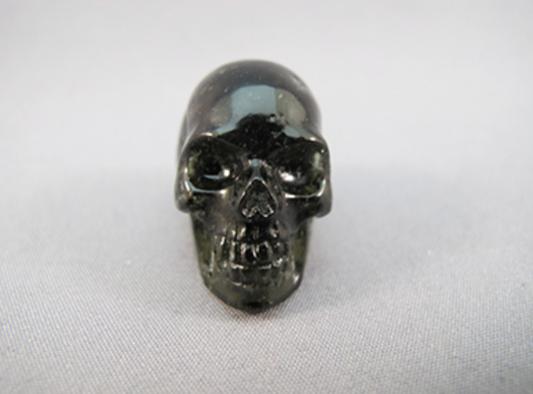 M-9.4-sh : Stonehenge Moldavite Crystal Skull