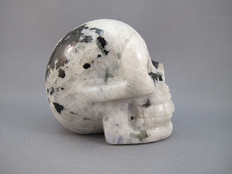 MS-M-300 : Rainbow Moonstone Crystal Skull