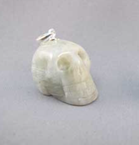 MP-1-MS-R : Rainbow Moonstone Crystal Skull Pendant (medium)