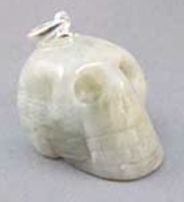 MP-1-MS-R : Rainbow Moonstone Crystal Skull Pendant (medium)