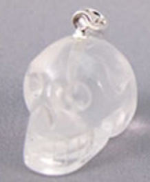 SP-1-MQ : Moon Quartz Crystal Skull Pendant (small)