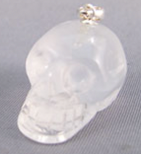 MP-1-MQ : Moon Quartz Crystal Skull Pendant (medium)