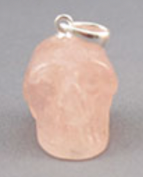 SP-1-MG : Morganite Crystal Skull Pendant (small)