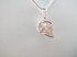 J-SS-MG-5 : Sterling Silver 10 Carat Gem Morganite  Crystal Skull Pendant