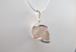 J-SS-MG-7 : Sterling Silver 15 Carat Gem Morganite  Crystal Skull Pendant
