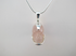 J-SS-MG-11 : Sterling Silver 55 Carat Gem Morganite  Crystal Skull Pendant