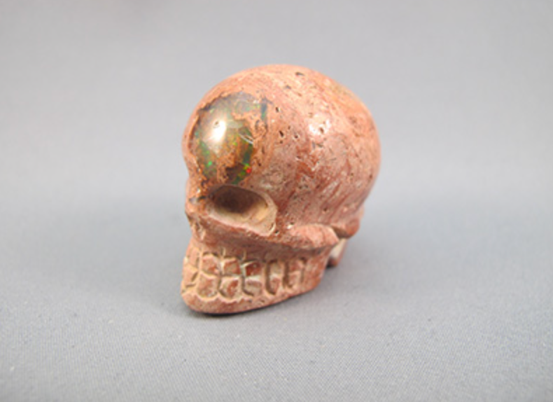 OP-M-26-f : Fire Opal Crystal Skull