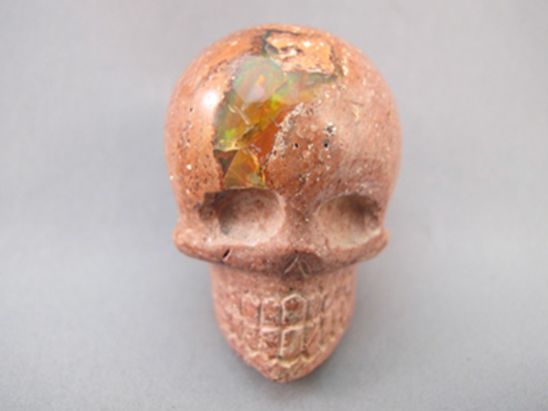 OP-S-77-f : Fire Opal Crystal Skull