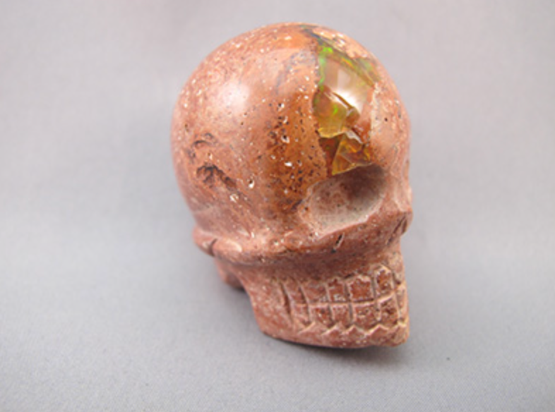 OP-S-77-f : Fire Opal Crystal Skull
