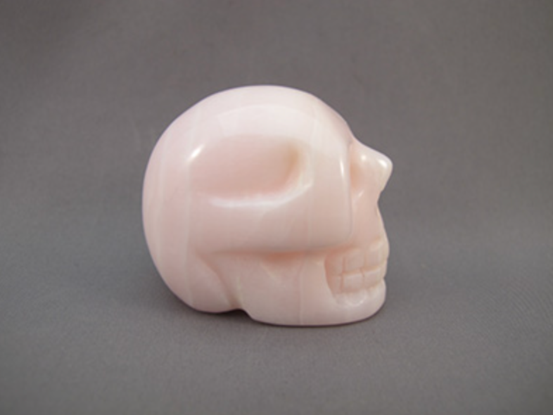 PMC-S-70 : Pink Mangano Calcite Crystal Skull