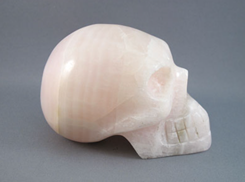 PMC-M-566 : Pink Mangano Calcite Crystal Skull