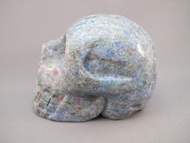 RKY-M-769-f  : Ruby Kyanite with Fuchsite Crystal Skull