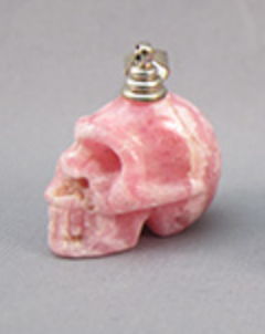 HD-SP-1-RC :  Hi-Def Rhodochrosite Crystal Skull Pendant (small)
