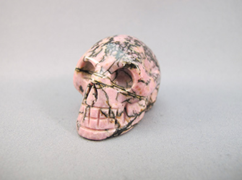 RH-S-50 : Rhodonite Crystal Skull