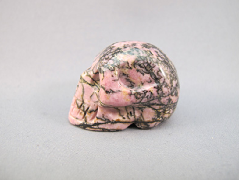 RH-S-50 : Rhodonite Crystal Skull