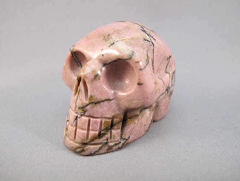RH-S-110 : Rhodonite Crystal Skull