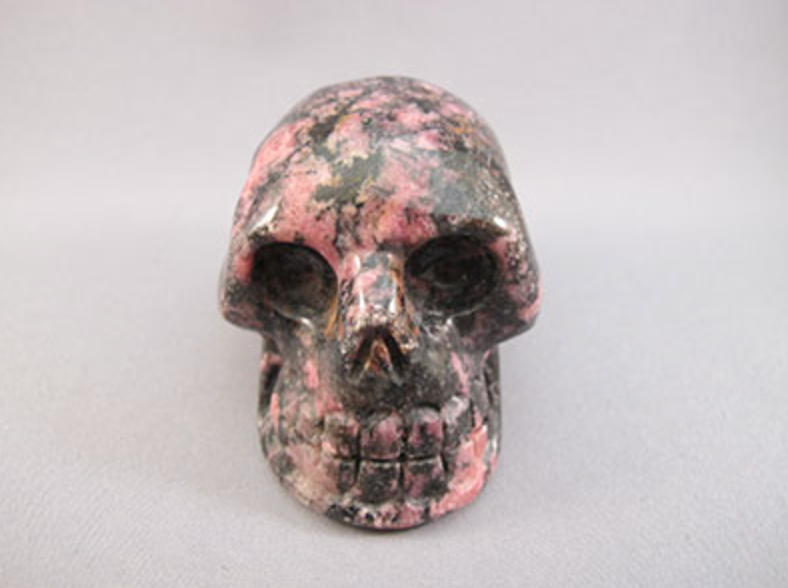 RH-M-300 :  Rhodonite Crystal Skull