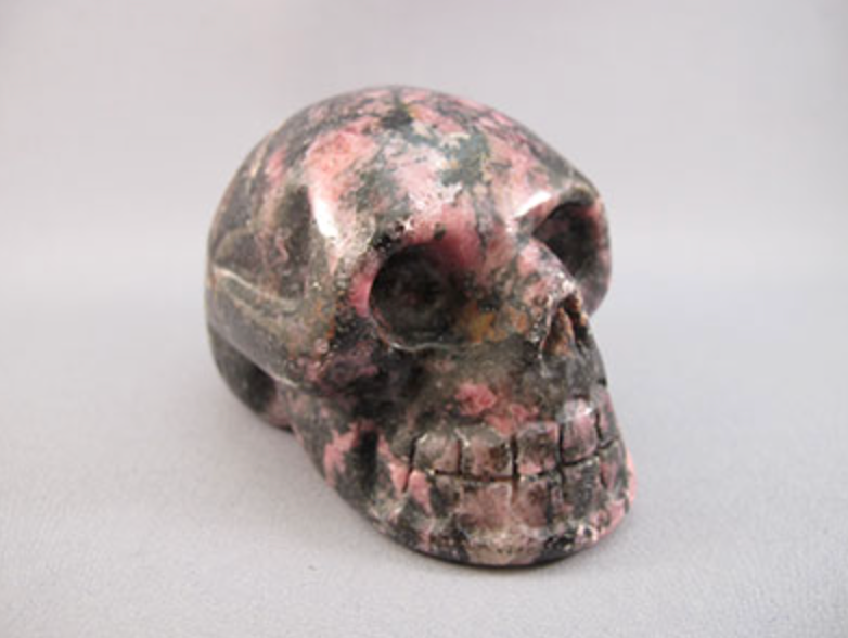 RH-M-300 :  Rhodonite Crystal Skull