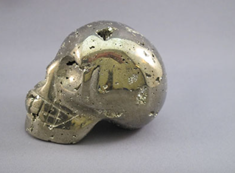 P-M-356 : Sparkling Pyrite Crystal Skull