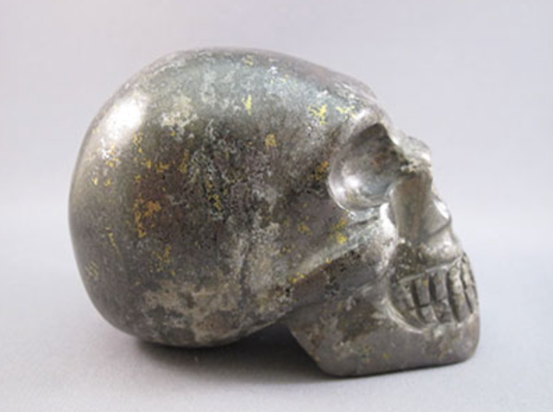 P-M-538 : Chalcopyrite Crystal Skull