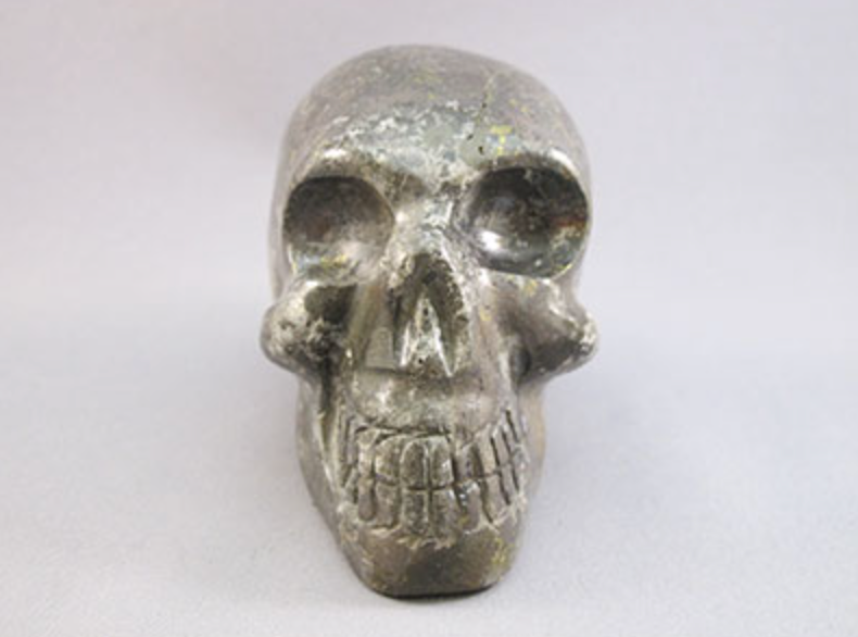 P-M-538 : Chalcopyrite Crystal Skull