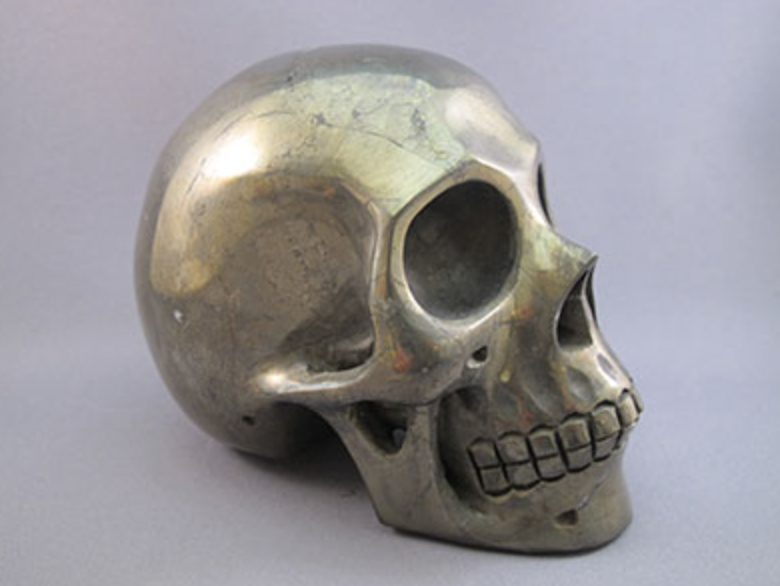 P-L-2216 : Pyrite Crystal Skull