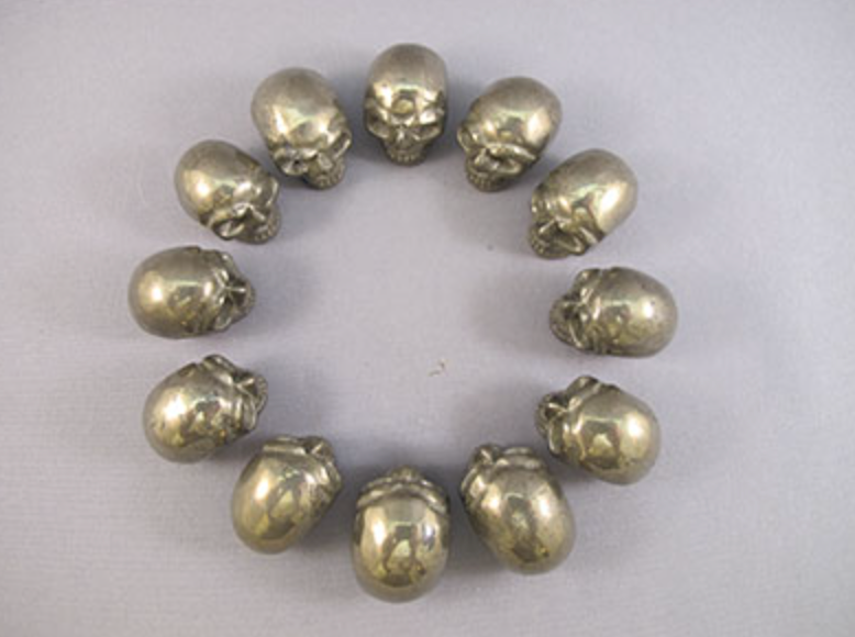 CS-12-P : Pyrite 12 Crystal Skulls Set
