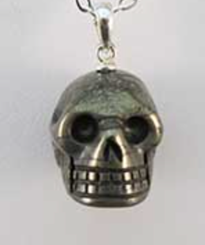 SP-1-P : Pyrite Crystal Skull Pendant