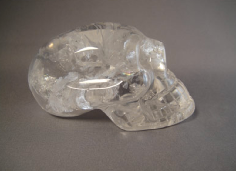 QM-S-55 : Mayan Style Quartz Crystal Skull