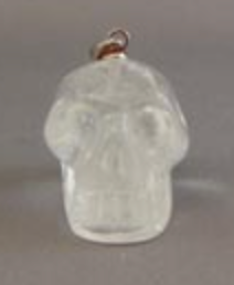 MP-1-Q : Clear Quartz Crystal Skull Pendant (medium)
