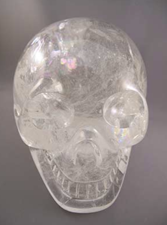 QR-L-6513 : Rainbow Quartz Crystal Skull